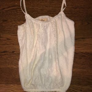 Cream tank top hollister